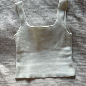 Reformation ivory ribbed top